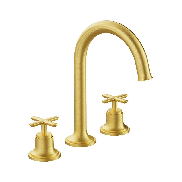 VitrA Origin Classic Ankastre Lavabo Bataryası (3 Delikli Lavabolar için) Fırçalı Altın – A4289125