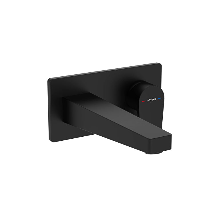 Artema Flow Square Ankastre Lavabo Bataryası (Sıva Üstü Grubu) Mat Siyah – A4318036