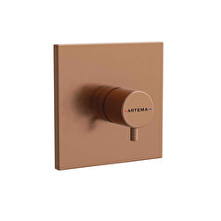 Artema Flow Square Ankastre 3 Yollu Yönlendirici, Fırçalı Bakır (V-Box Sıva Üstü Grubu) – A4338824