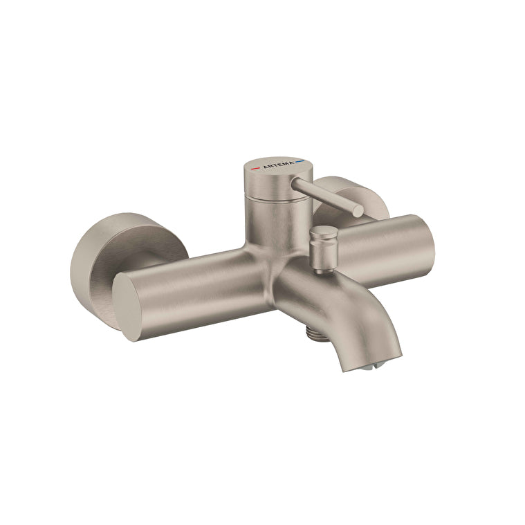 Artema Minimax Round Banyo Bataryası, Fırçalı Nikel – A4354834