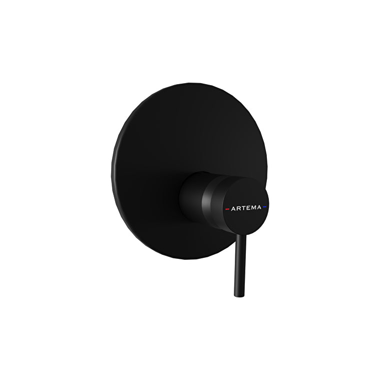 Artema Minimax Round Ankastre Duş Bataryası, Mat Siyah (V-Box Sıva Üstü Grubu) – A4371136