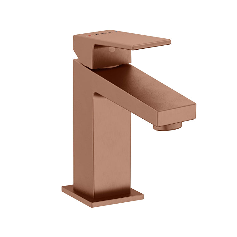 Artema Minimax Square Lavabo Bataryası, Fırçalı Bakır – A4372024