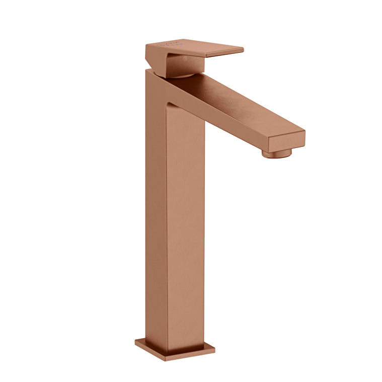 Artema Minimax Square Blueco Lavabo Bataryası (Çanak), Fırçalı Bakır – A4372424ENR