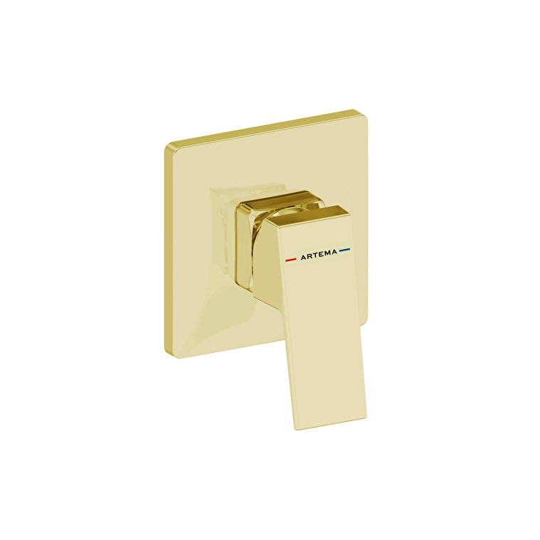 Artema Minimax Square Ankastre Duş Bataryası, Soft Altın (Minibox Sıva Üstü Grubu) – A4373374