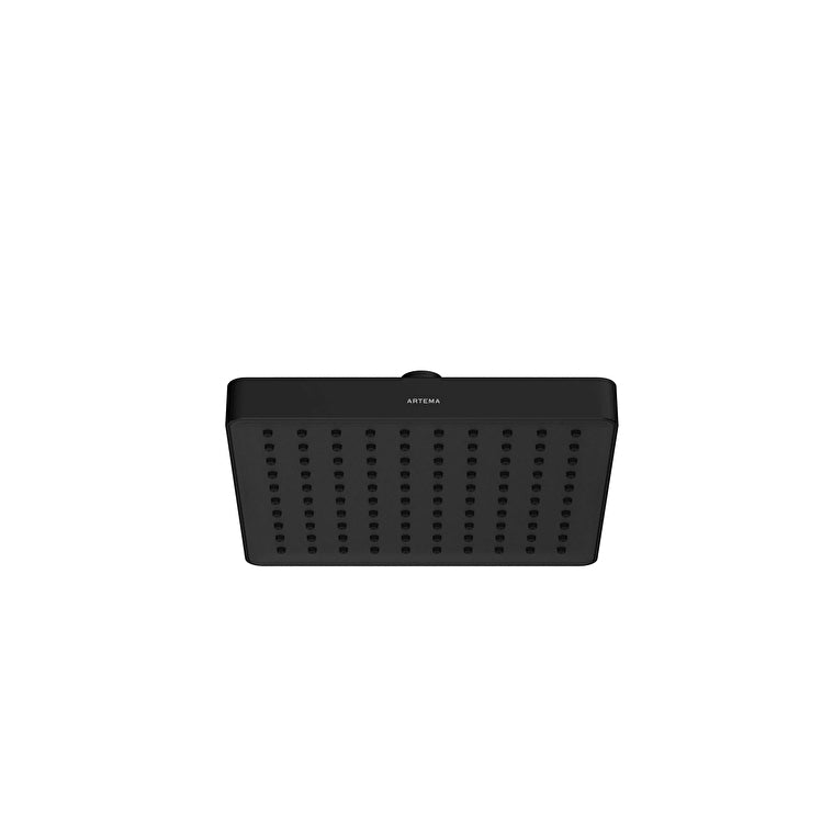 Artema Base Square Duş Başlığı, 20 cm, Tek Fonksiyonlu, Mat Siyah – A4590536