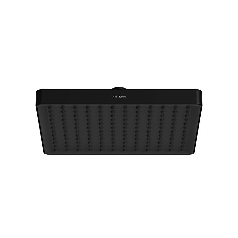 Artema Core Square Duş Başlığı, 25 cm, Tek Fonksiyonlu, Mat Siyah – A4591336