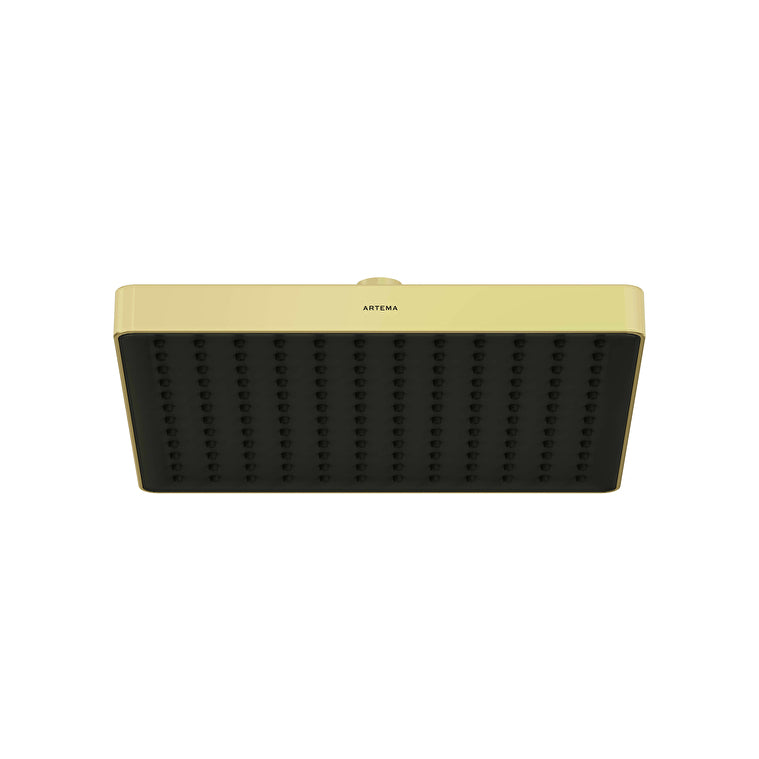 Artema Core Square Duş Başlığı, 25 cm, Tek Fonksiyonlu, Soft Altın – A4591374