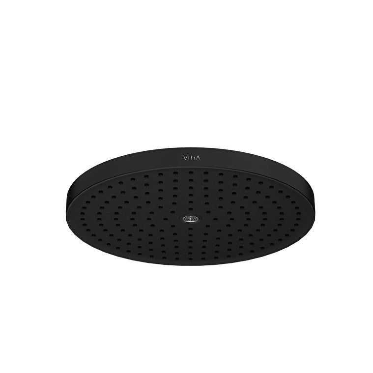 VitrA Prime Round Duvardan Tepe Duşu Seti, 30 cm, 2 Akışlı, Mat Siyah (Sıva Üstü Grubu) – A4592236