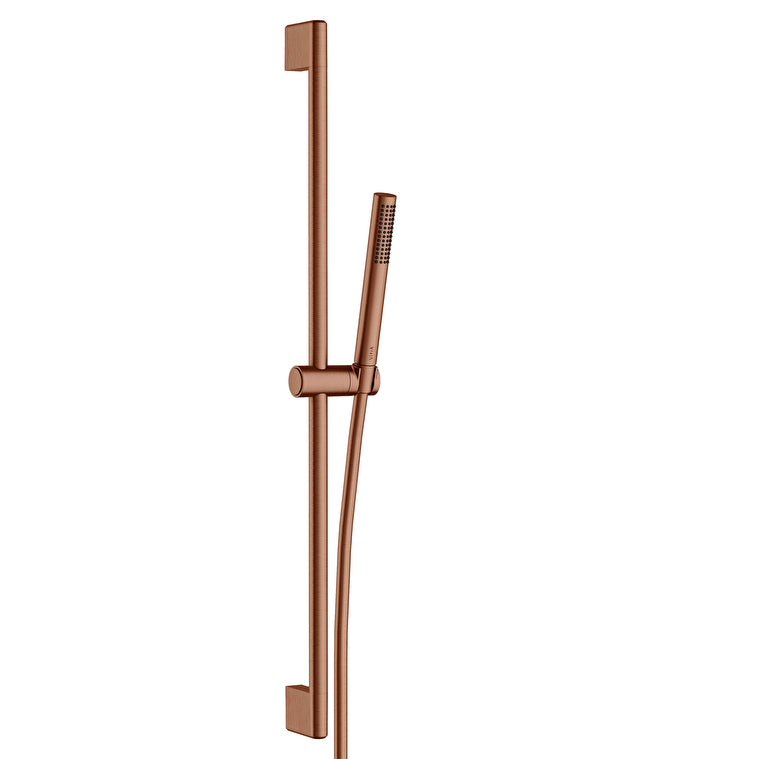 VitrA Prime Round Stick 1F Sürgülü El Duşu Takımı, Fırçalı Bakır – A4592924