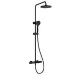Artema AquaHeat Joy Round 200 Duş Kolonu ve Termostatik Banyo Bataryası Sistemi, Mat Siyah – A4729736