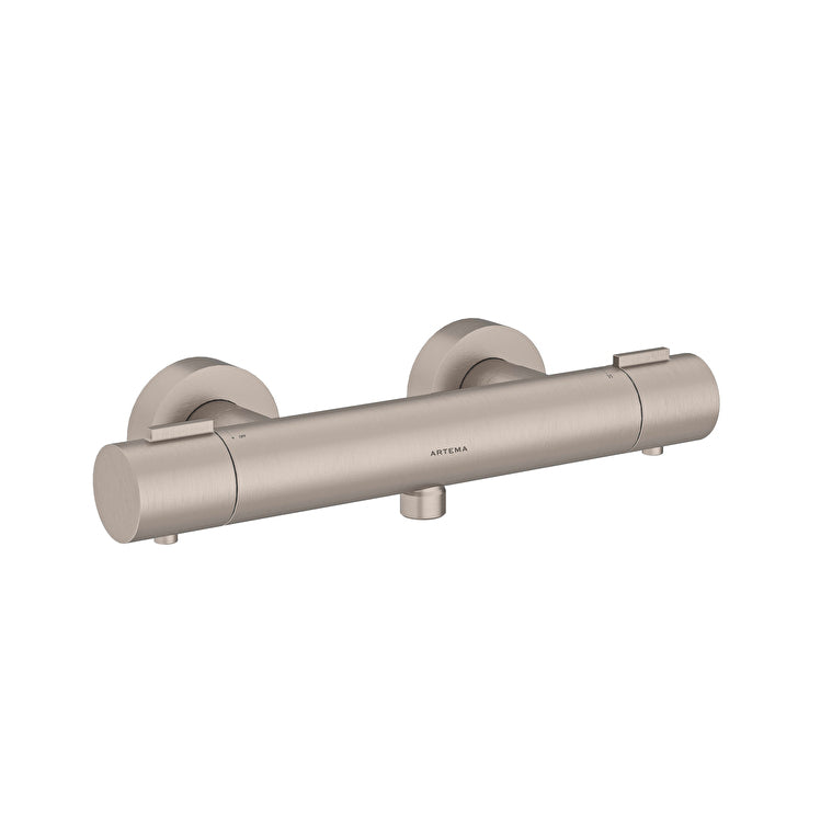 Artema Base Round Termostatik Duş Bataryası, Fırçalı Nikel – A4729934