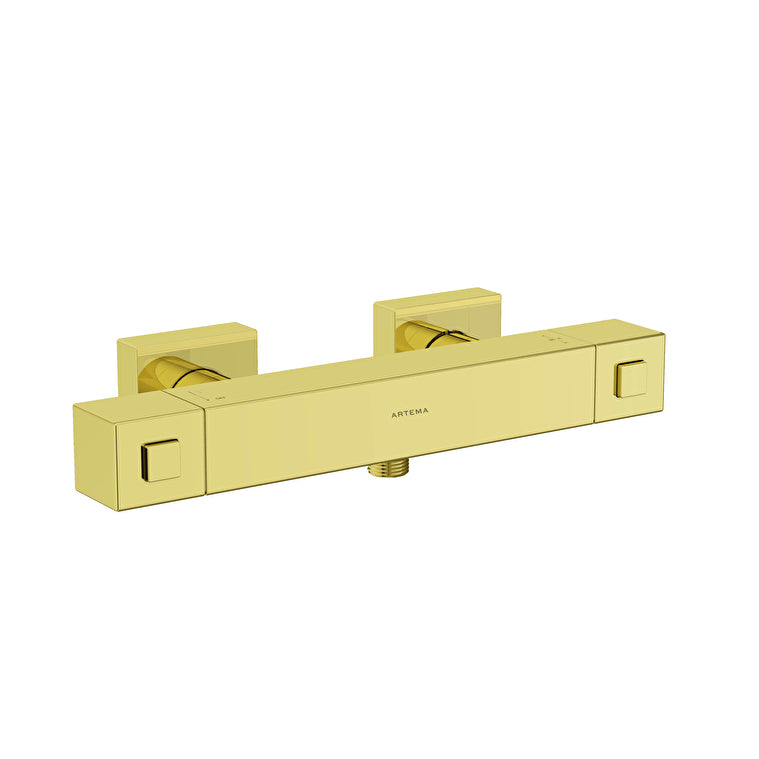 Artema Base Square Termostatik Duş Bataryası, Soft Altın – A4730174