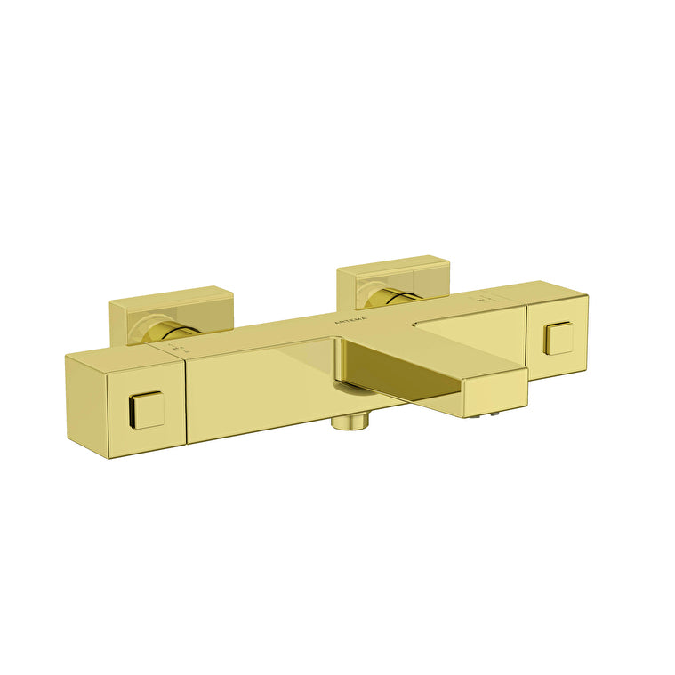 Artema Base Square Termostatik Banyo Bataryası, Soft Altın – A4730274