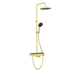 Artema Core Round 250 Duş Kolonu ve Termostatik Banyo Bataryası Sistemi, Soft Altın – A4730974