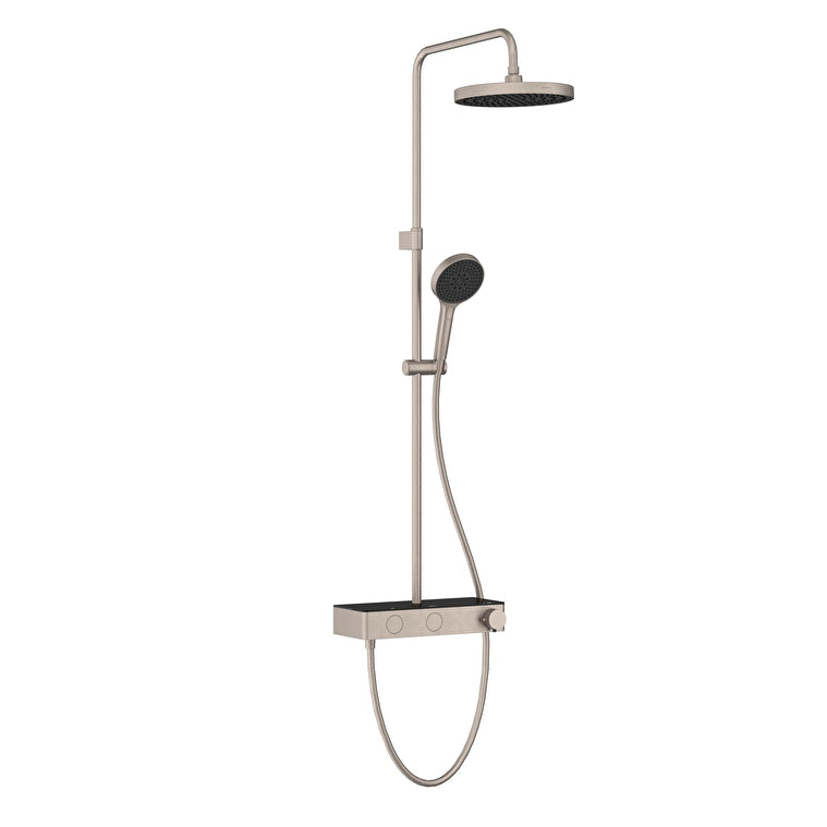 Artema Core Round 250 Duş Kolonu ve Termostatik Duş Bataryası Sistemi, Fırçalı Nikel – A4731134