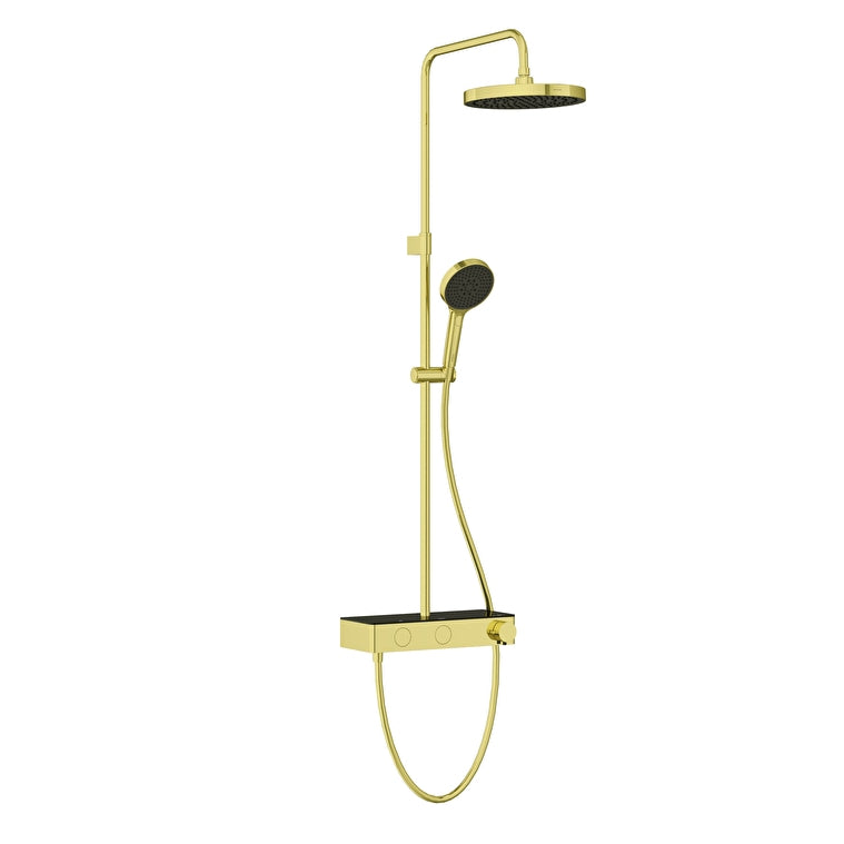 Artema Core Round 250 Duş Kolonu ve Termostatik Duş Bataryası Sistemi, Soft Altın – A4731174