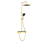 Artema Core Square 250 Duş Kolonu ve Termostatik Duş Bataryası Sistemi, Fırçalı Altın – A4731225