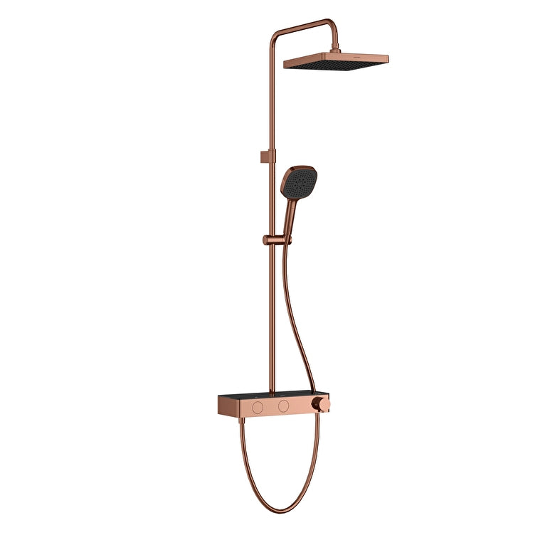 Artema Core Square 250 Duş Kolonu ve Termostatik Duş Bataryası Sistemi, Soft Bakır – A4731229