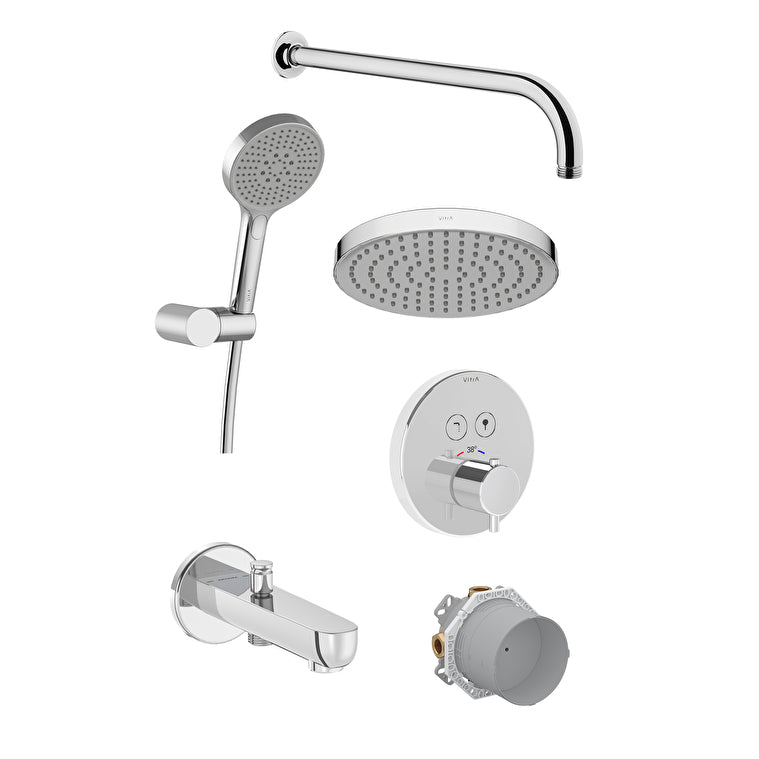 VitrA AquaHeat AquaControl Round Ankastre Termostatik Banyo Seti – A49328