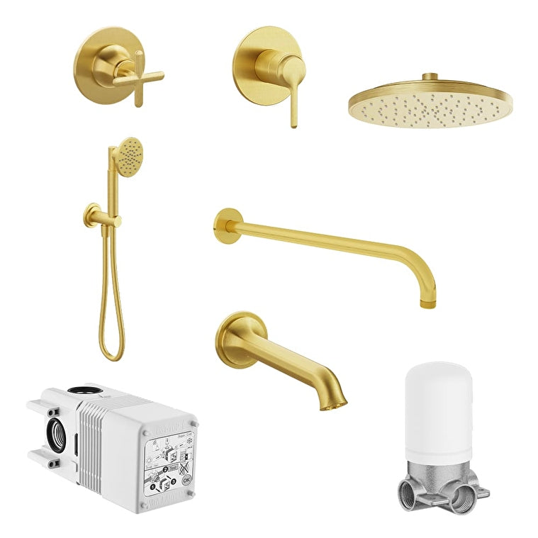 VitrA Origin Classic Ankastre Duş Seti, Fırçalı Altın – A4933025